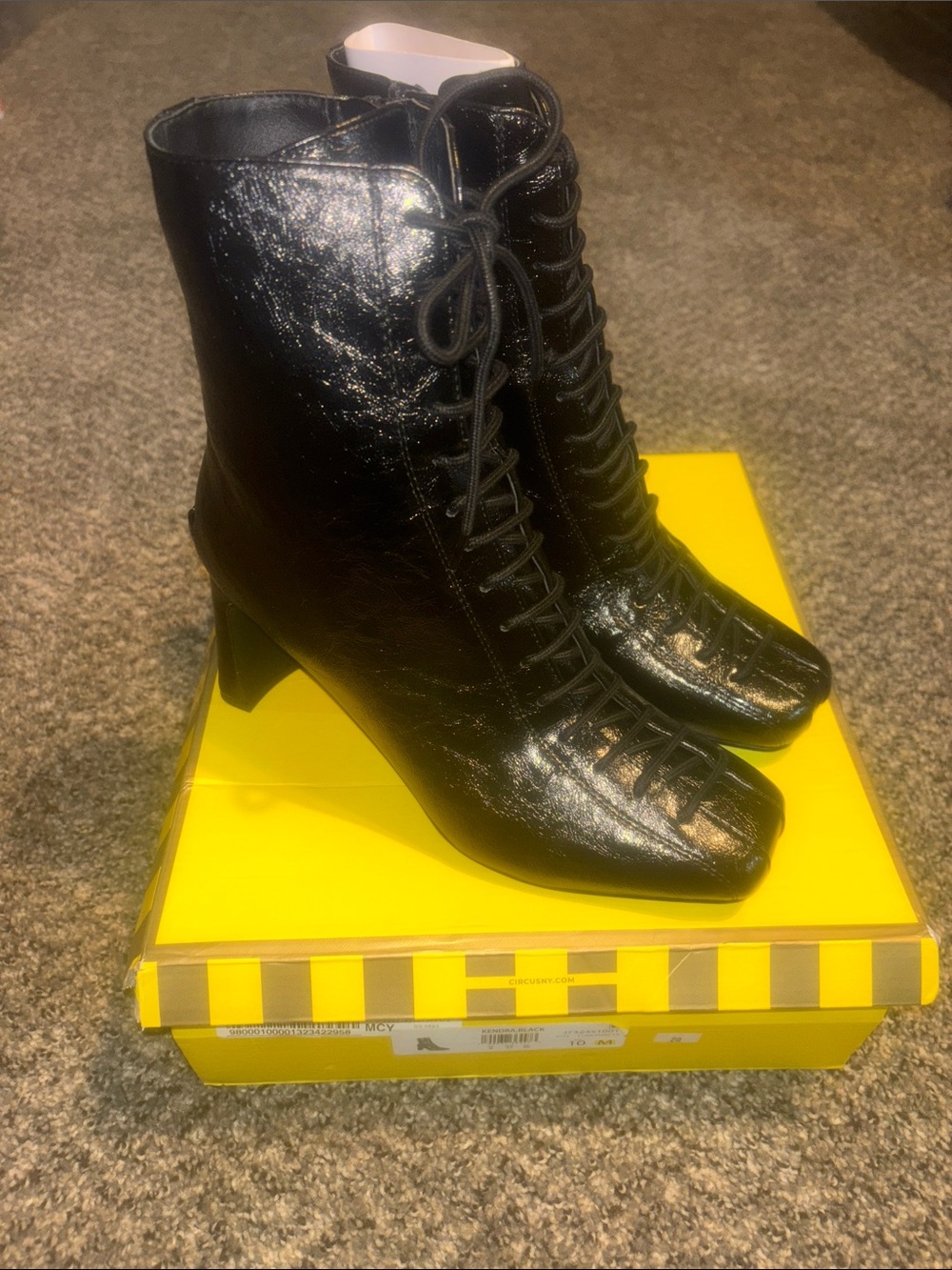 Circus NY Kendra Glossy Lace up boots